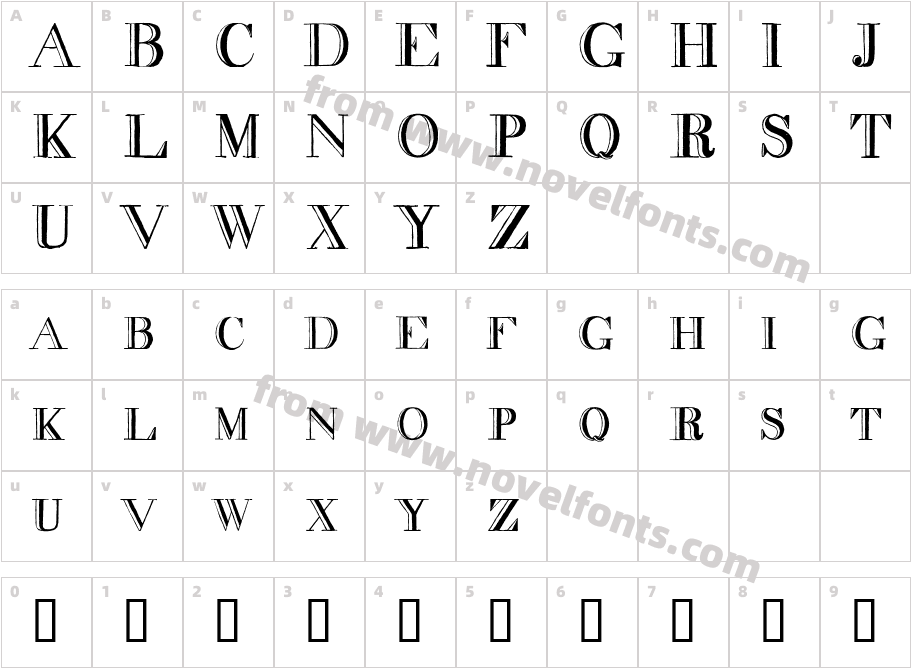 decadence condensedCharacter Map