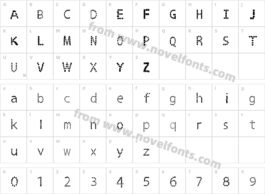 dimas fontCharacter Map