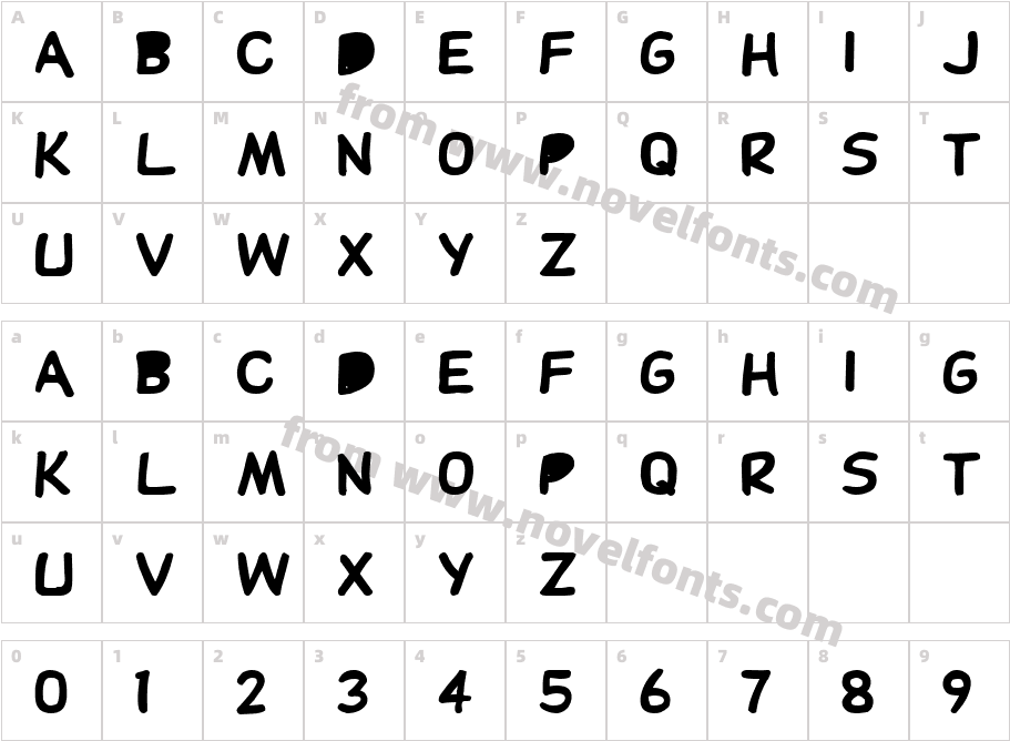 DupuyBA Lloon BoldCharacter Map