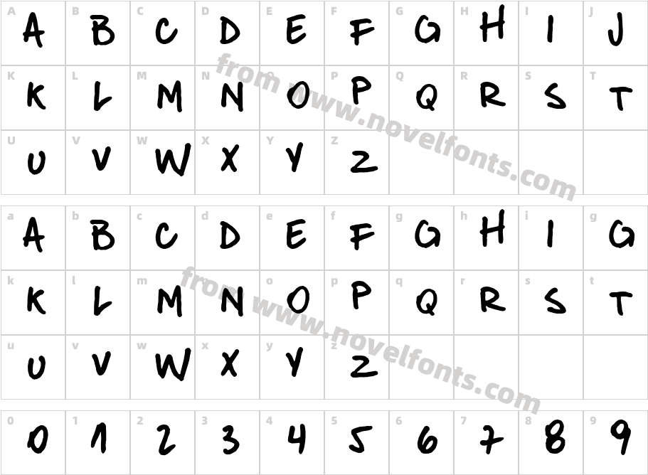 donanfer_font-RegularCharacter Map