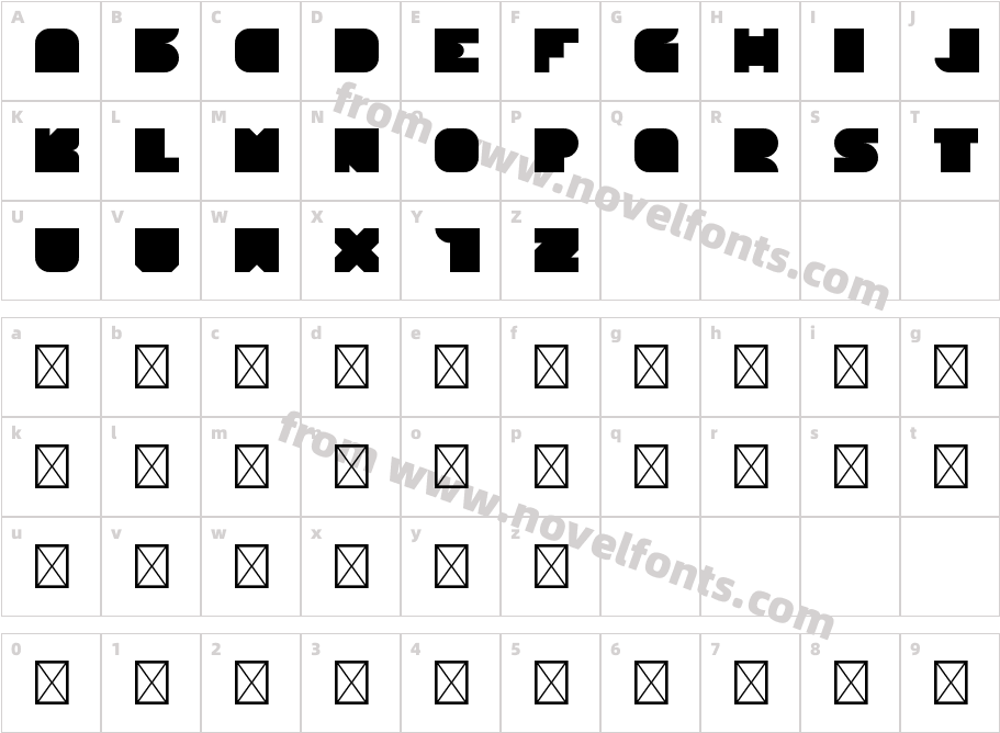 duffica RegularCharacter Map