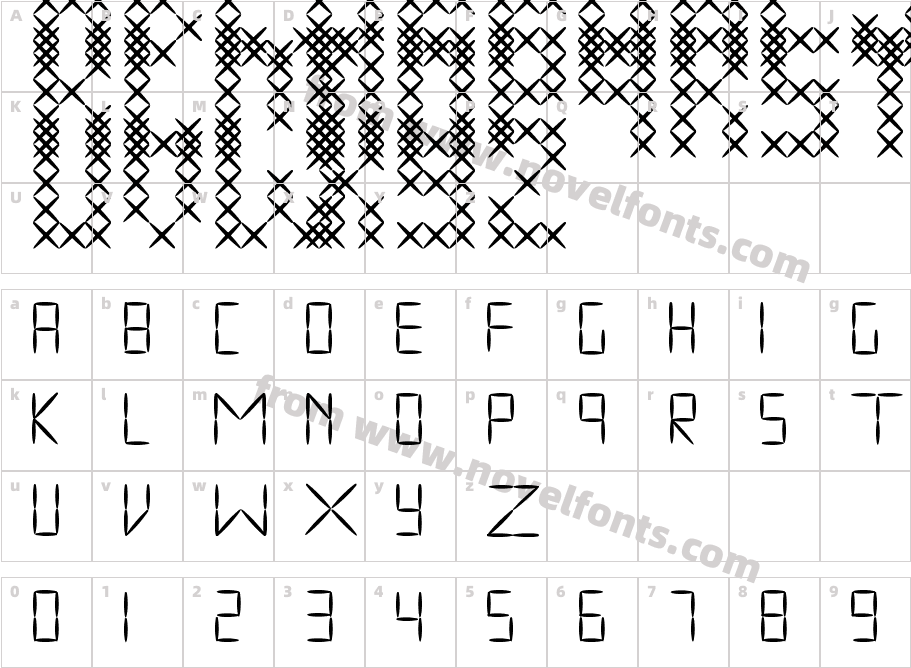 embroidCharacter Map