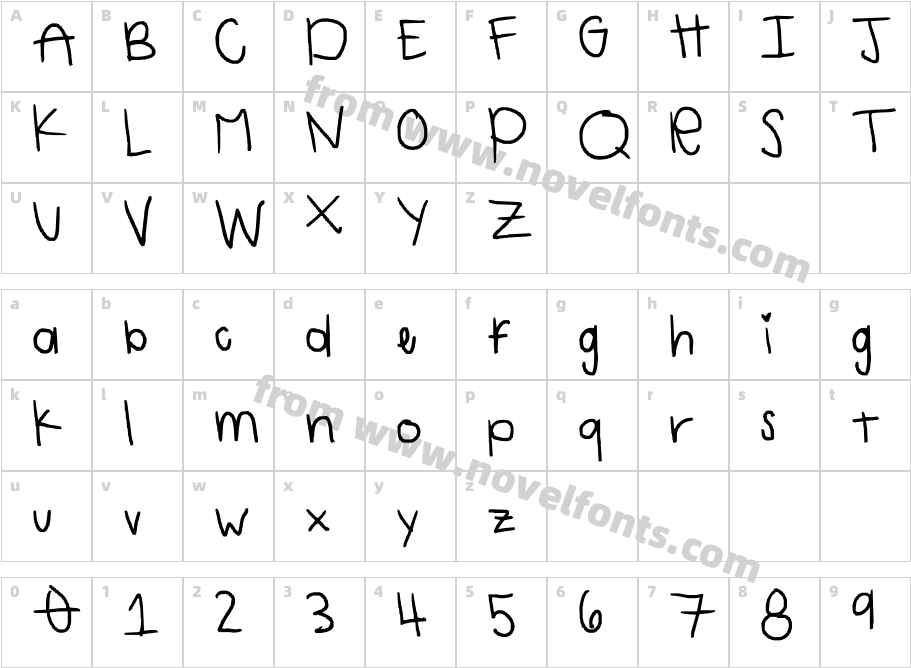 emmahandwritingCharacter Map