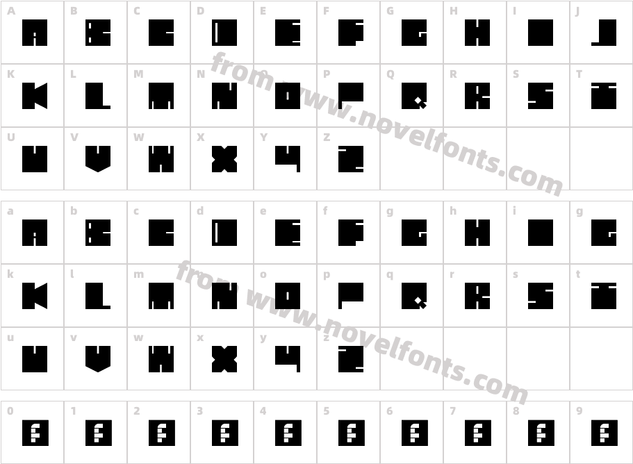 Duro RegularCharacter Map