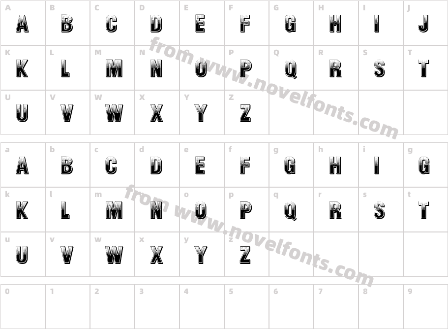 Dusk RegularCharacter Map