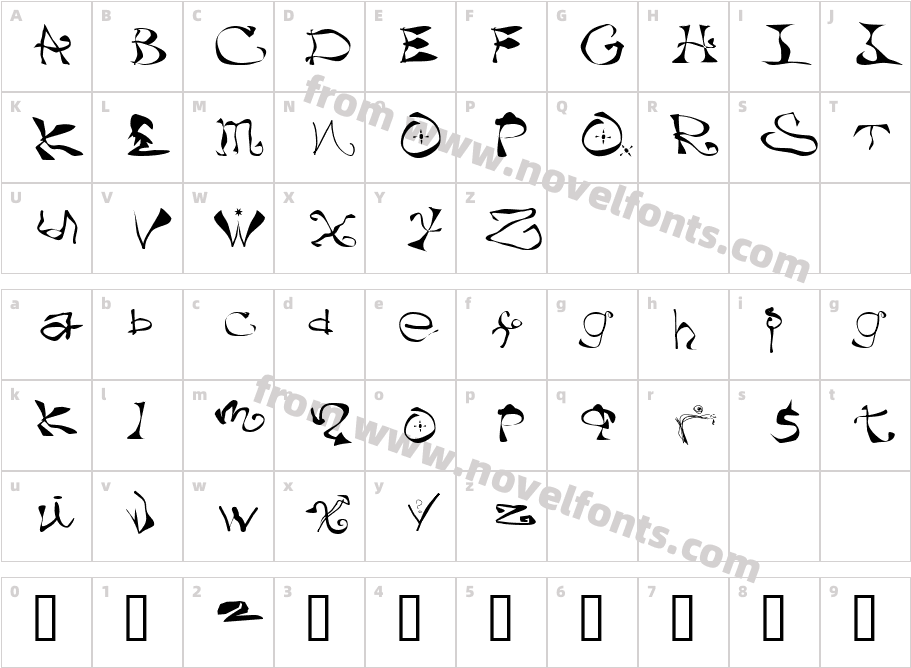 everydayFontCharacter Map