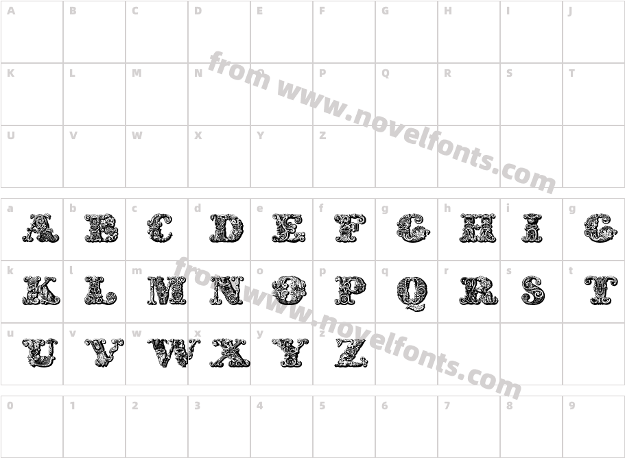 exotica MediumCharacter Map