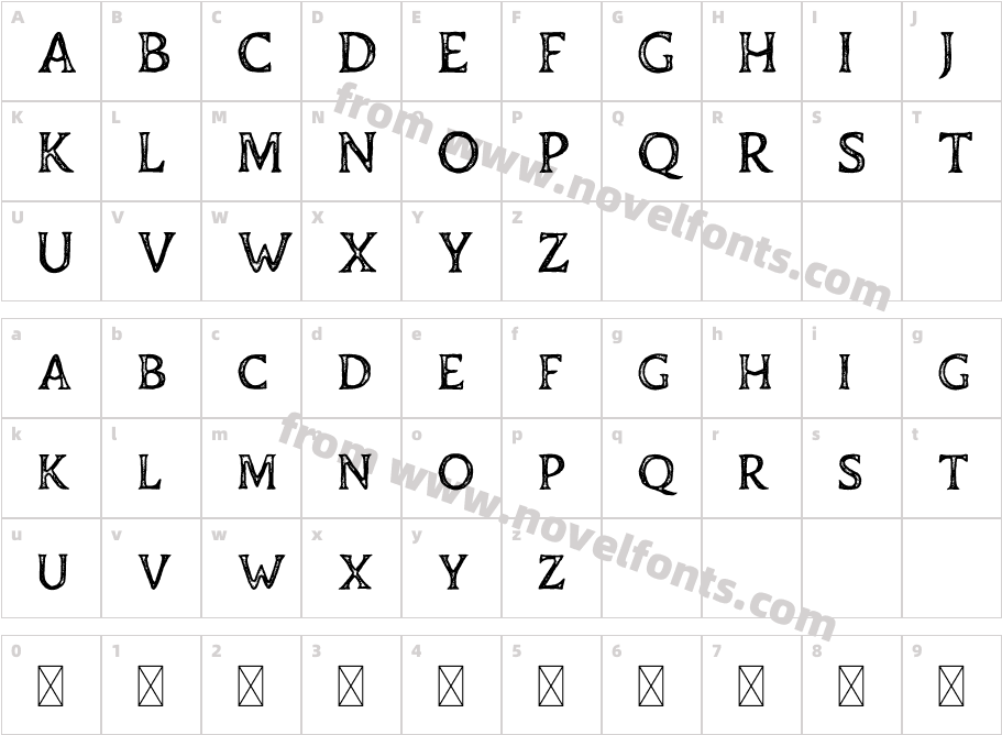 Duskey Free StampCharacter Map