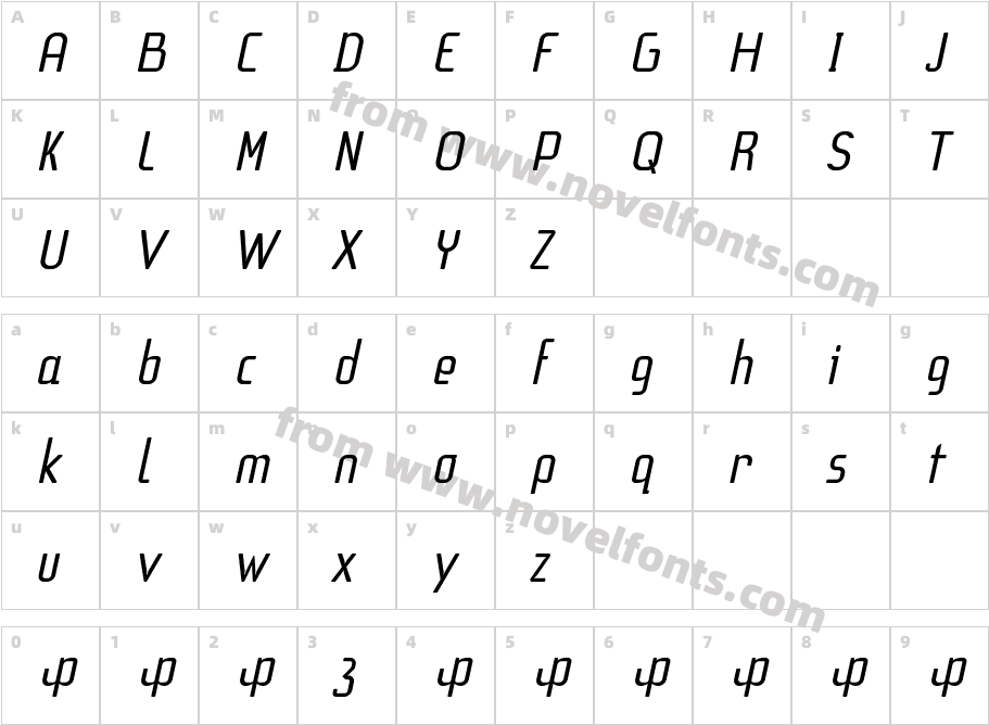 f3Secuenciaroundffp-ItalicCharacter Map