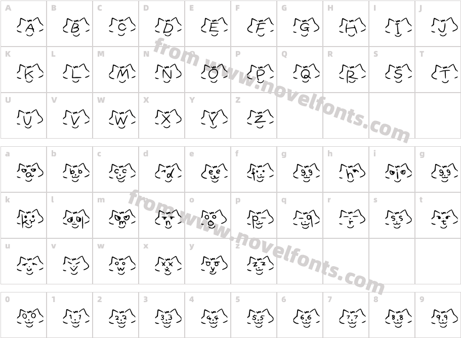 font cats RegularCharacter Map