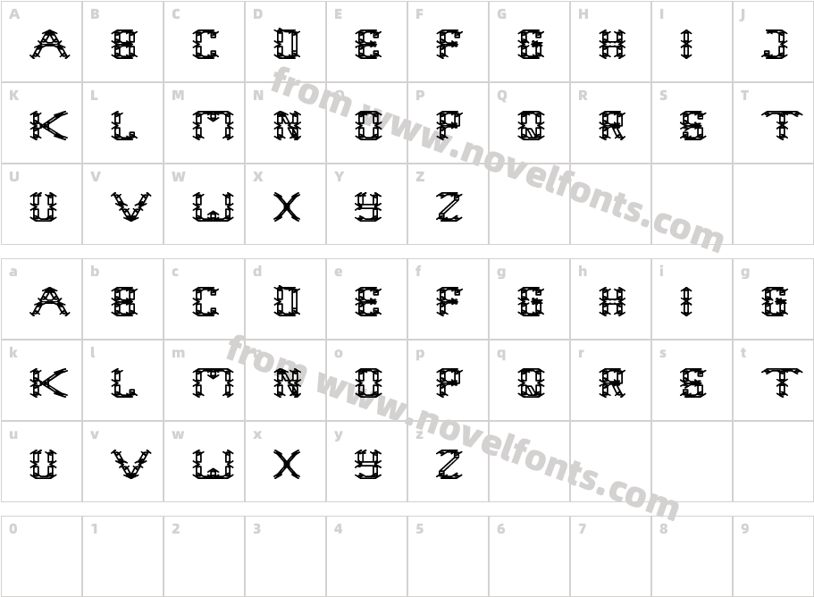 frame workCharacter Map