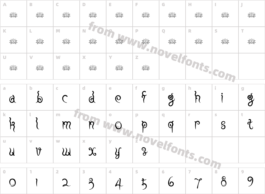 fuu Regular E.Character Map