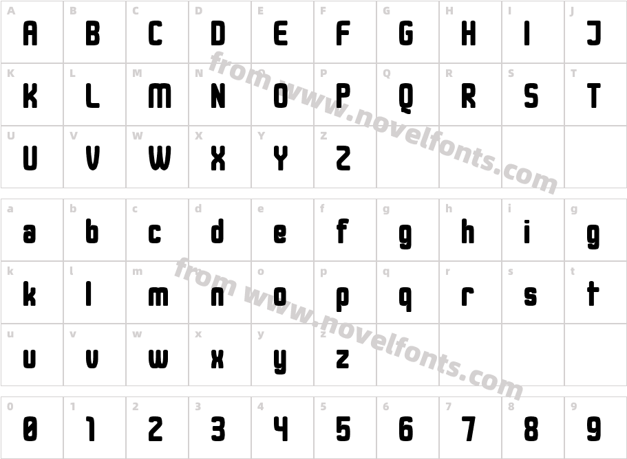 Duster AB ThickCharacter Map