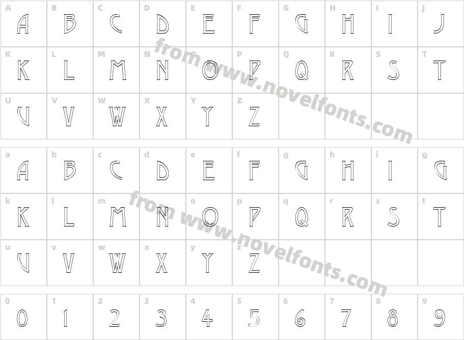 Dustine RegularCharacter Map