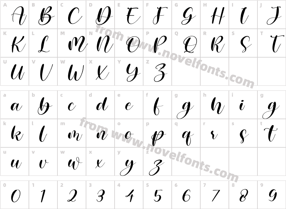 ghisel honey ItalicCharacter Map