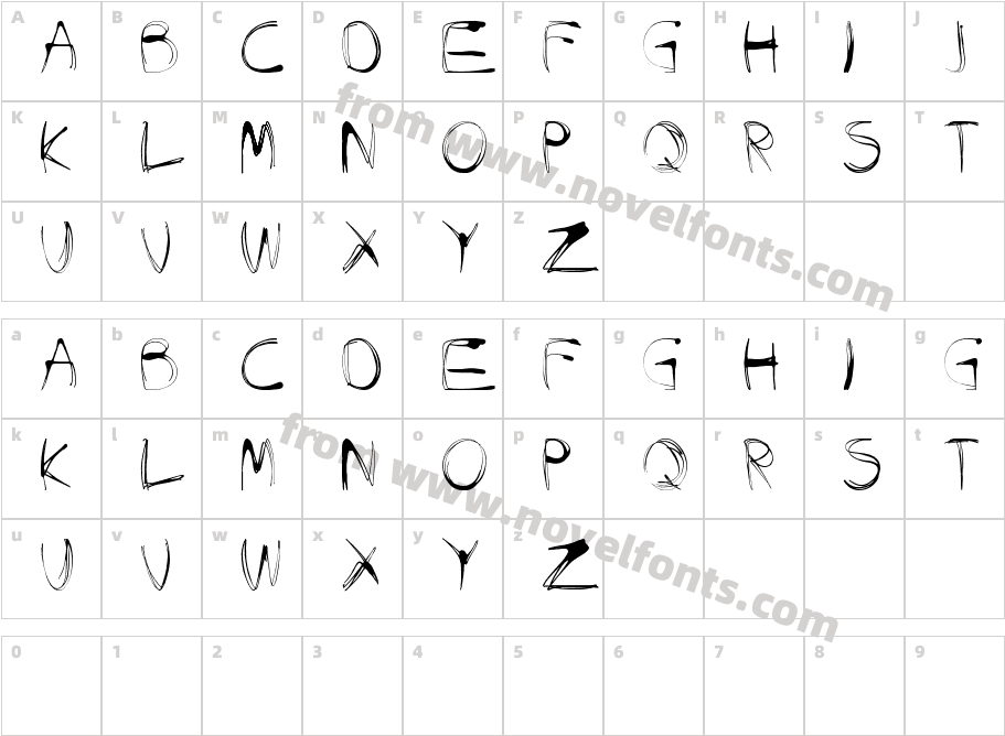 glow-carro-danish-spiikCharacter Map