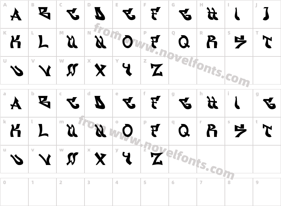 graffontCharacter Map