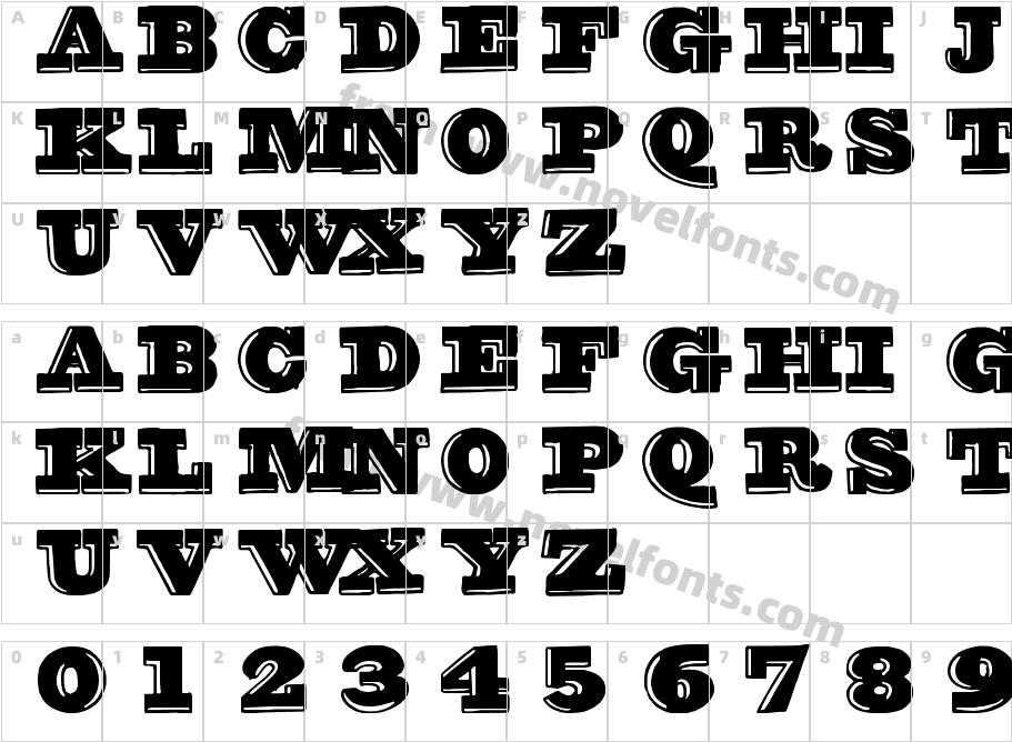 groovy fontCharacter Map