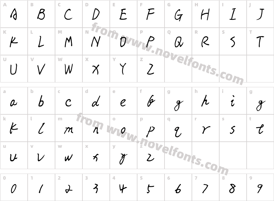 hakuyoxingshu7000Character Map