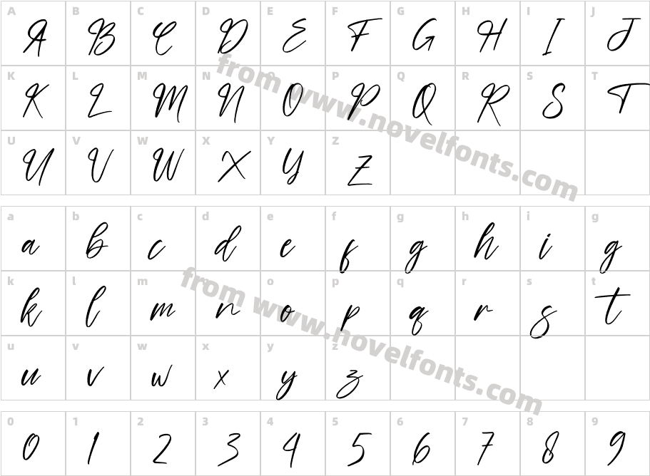 hand scriptCharacter Map