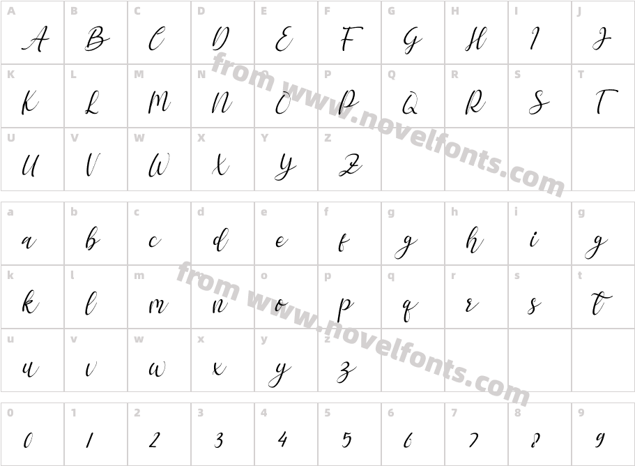 hello chamelia ItalicCharacter Map