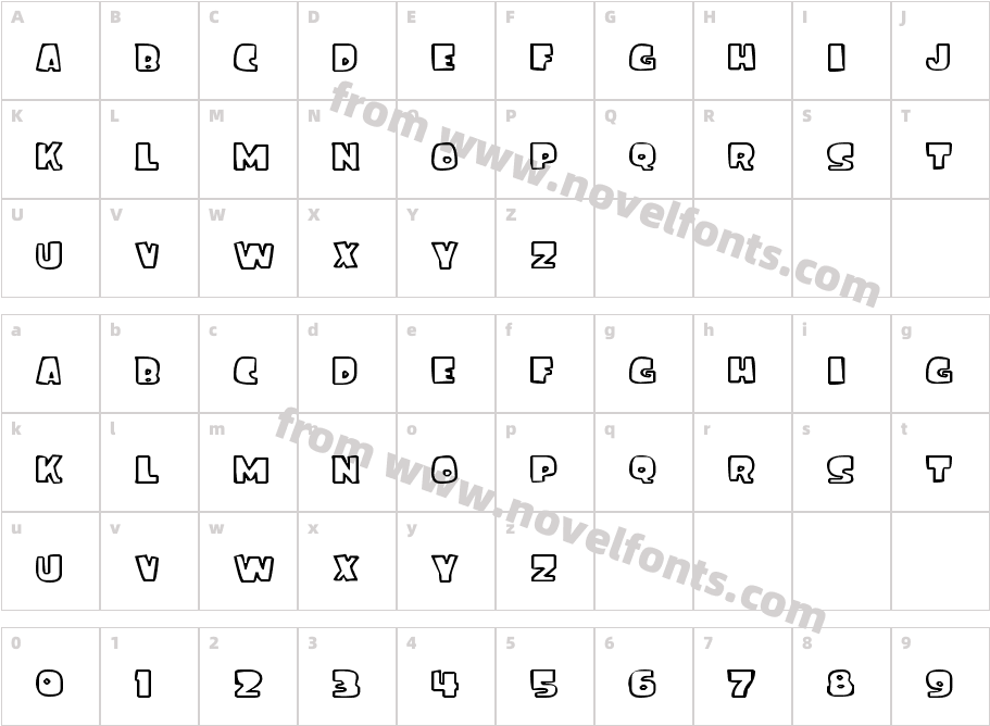 ice age fontCharacter Map