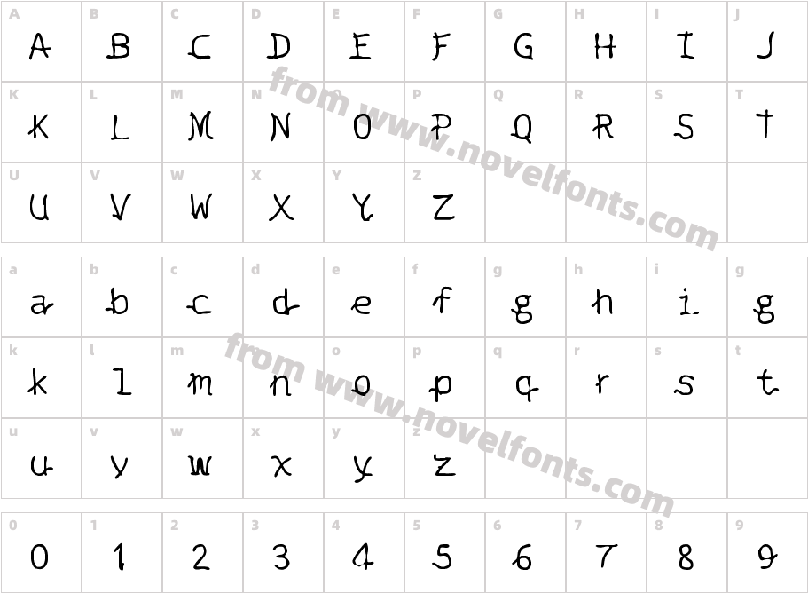 imaui Regular FontyCharacter Map