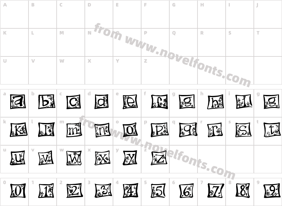 indezonefont - creativeCharacter Map