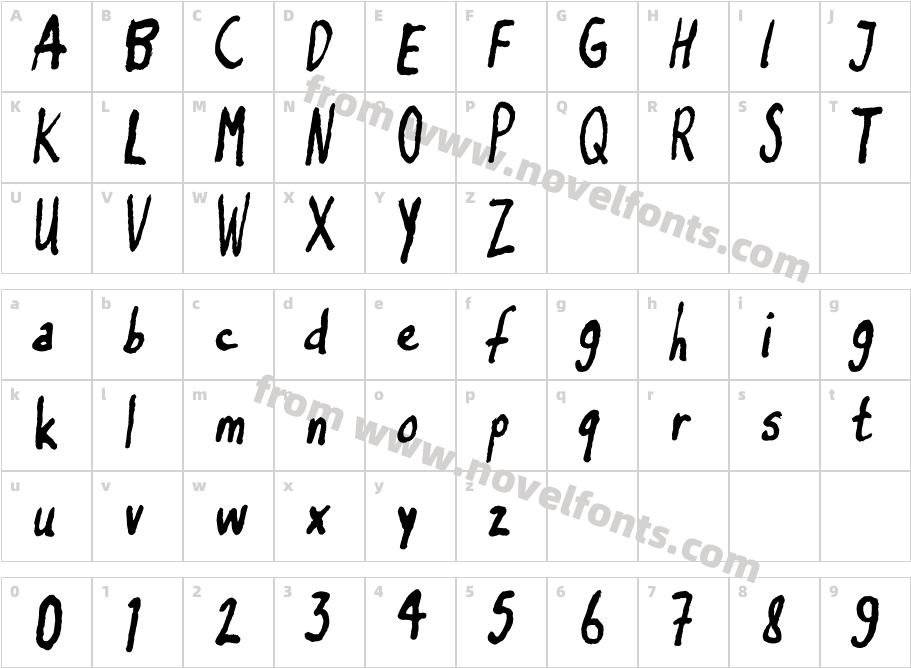 inkyflutterbyCharacter Map