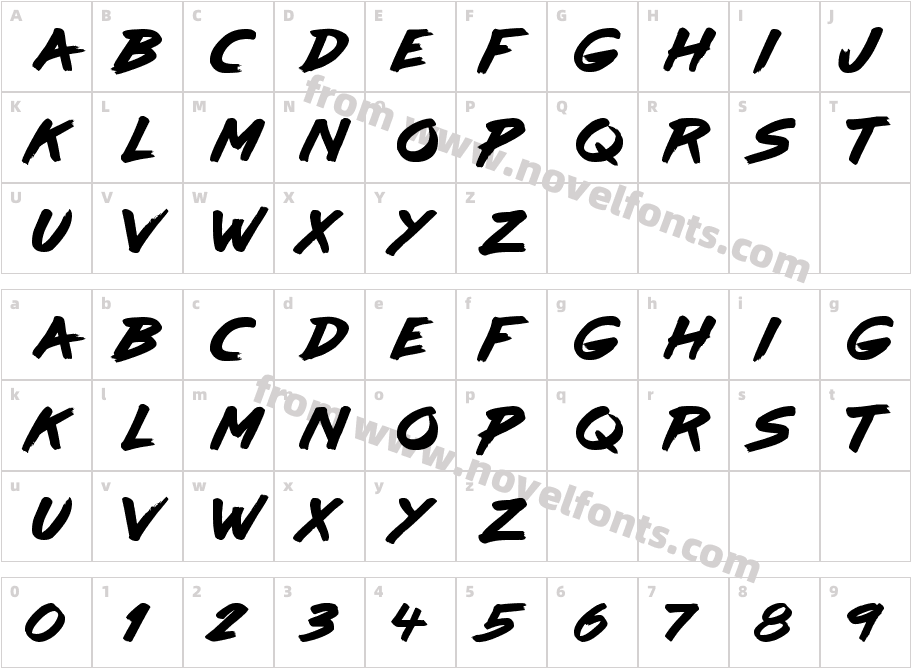 lazer84Character Map