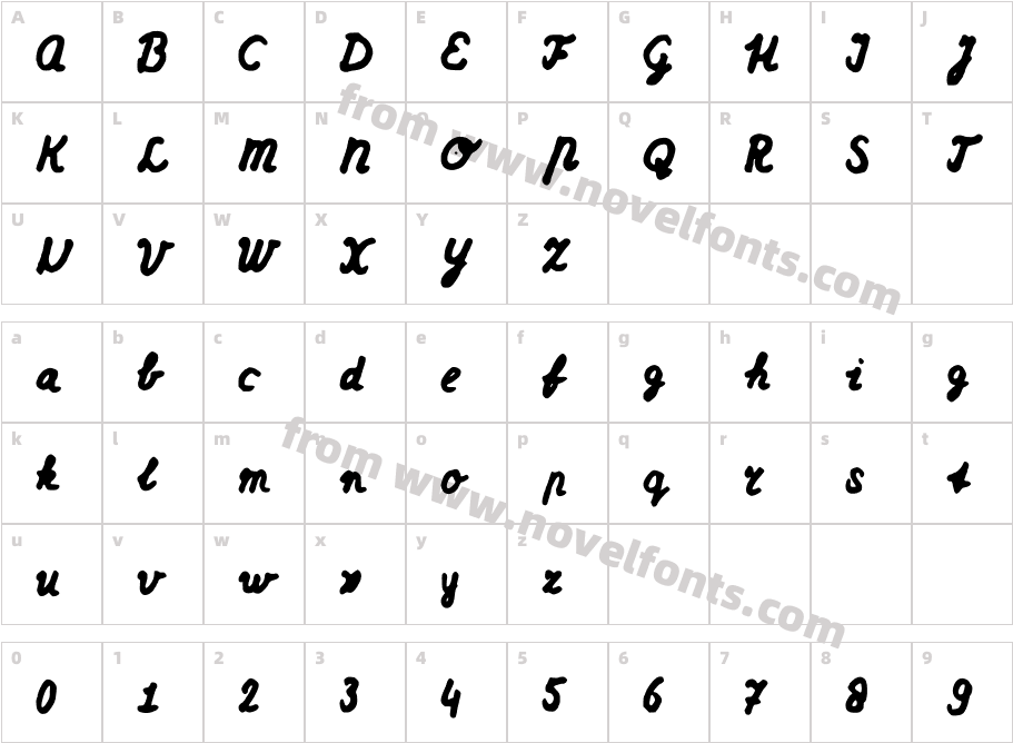 DutchschoolwritingCharacter Map