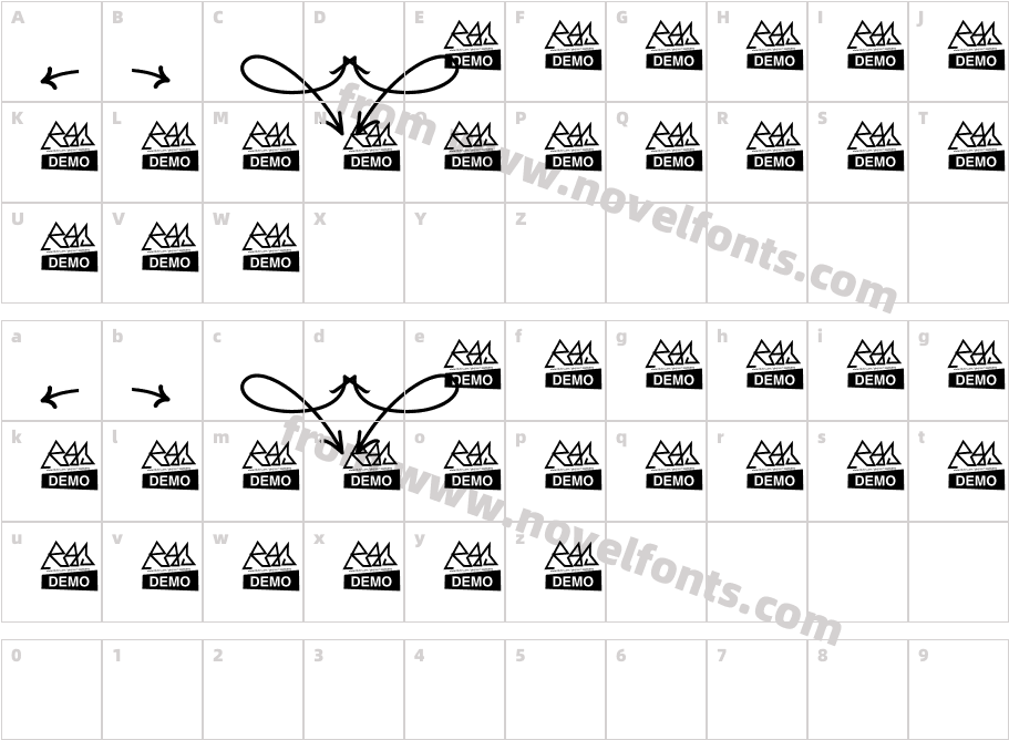 mOskU AlternativeRegularCharacter Map