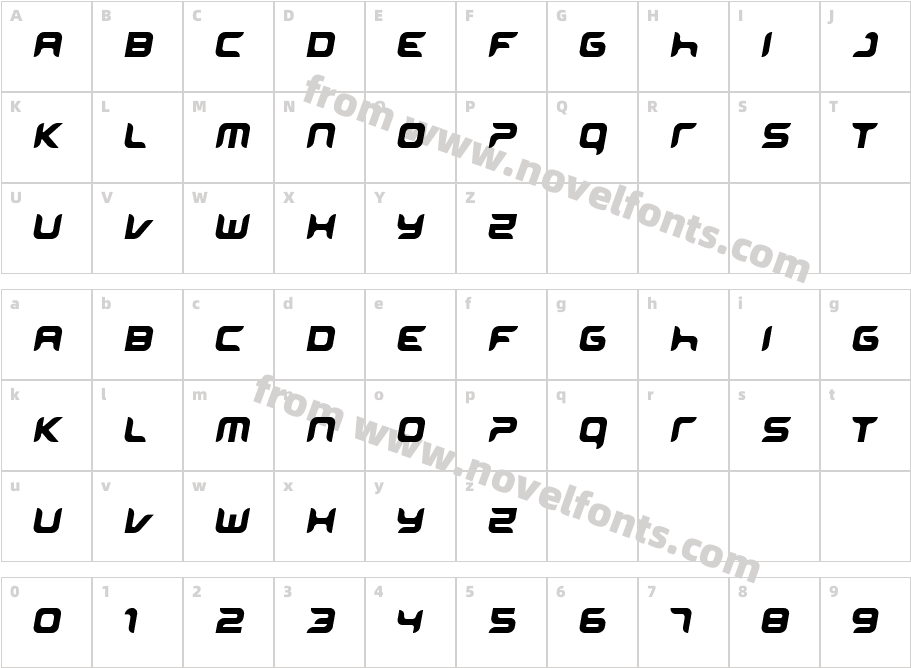 miniskapCharacter Map