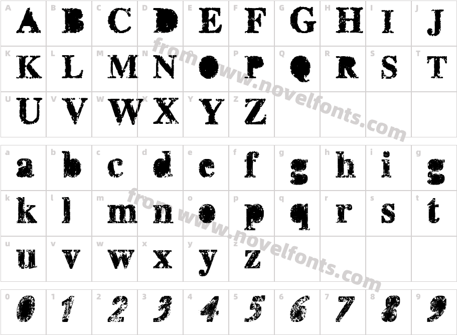 misprinted typeCharacter Map