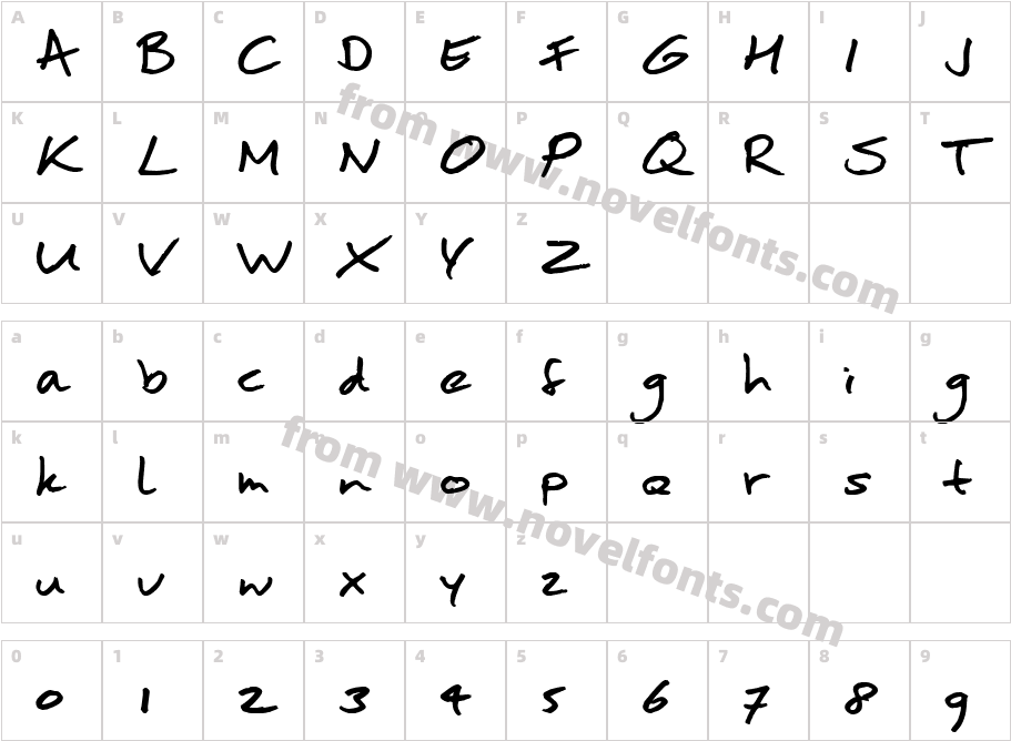 moanHandCharacter Map