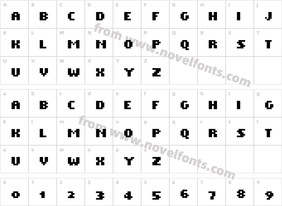 DwarfFatOldStyleDigitsCharacter Map