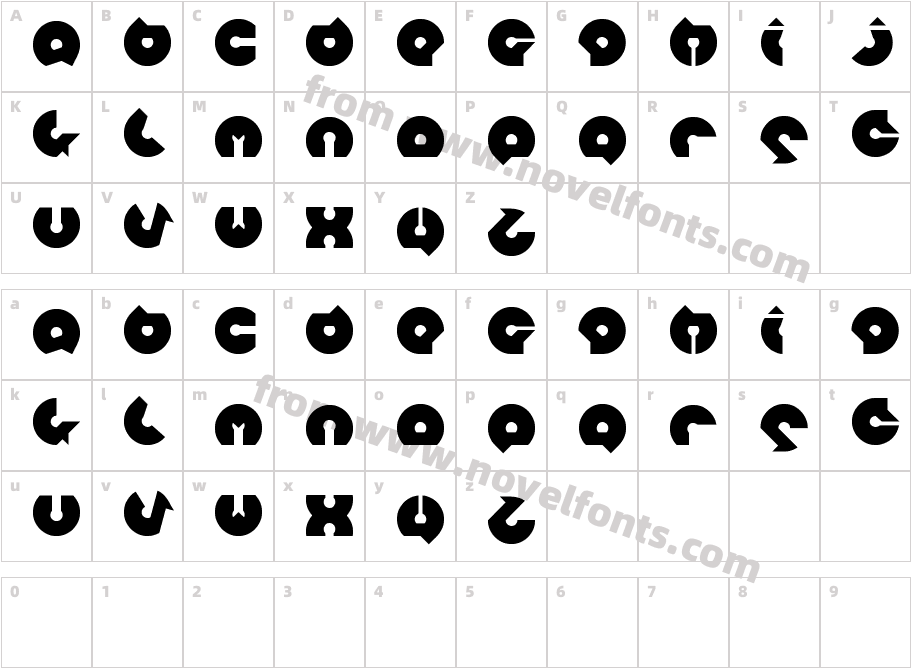 mohrCharacter Map