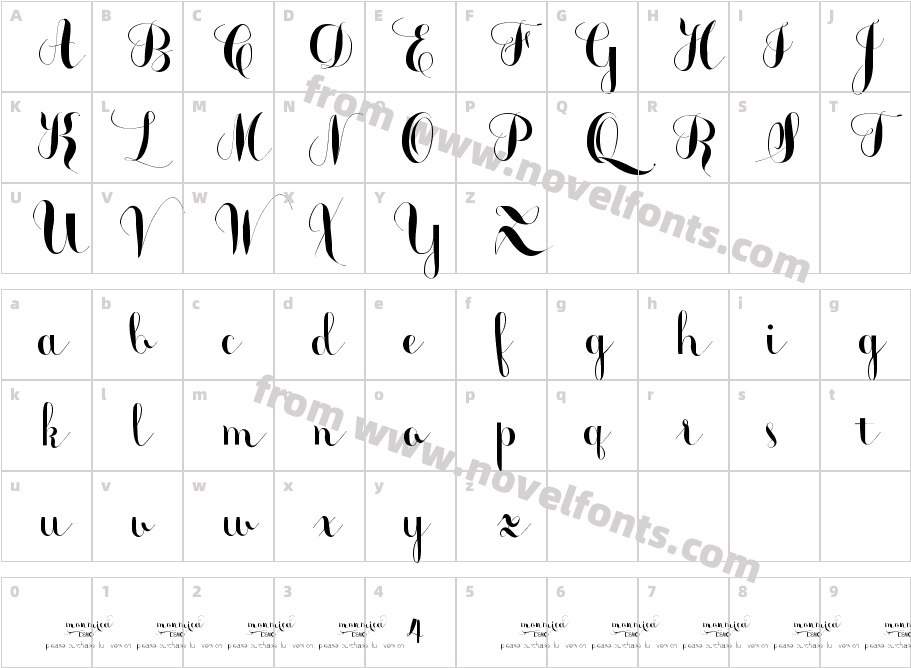 monmica demoCharacter Map