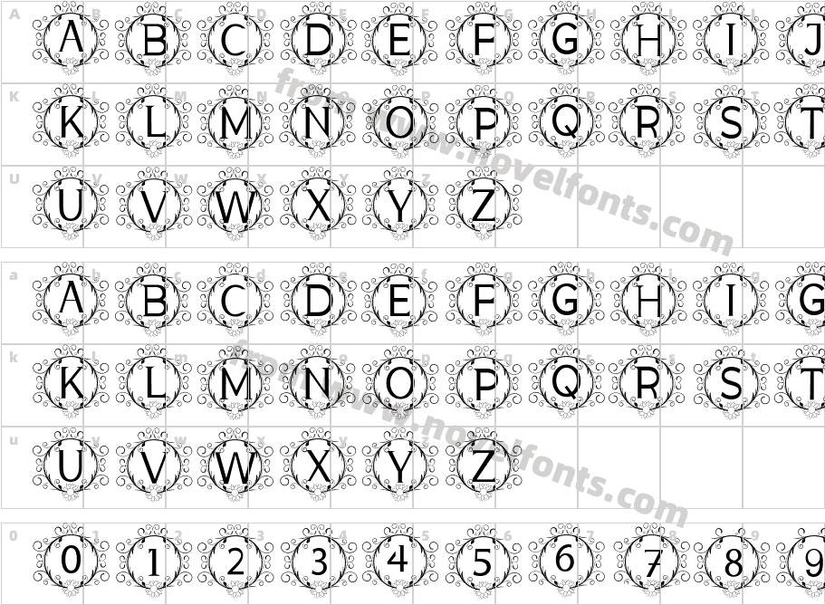 monogram sunflowerCharacter Map