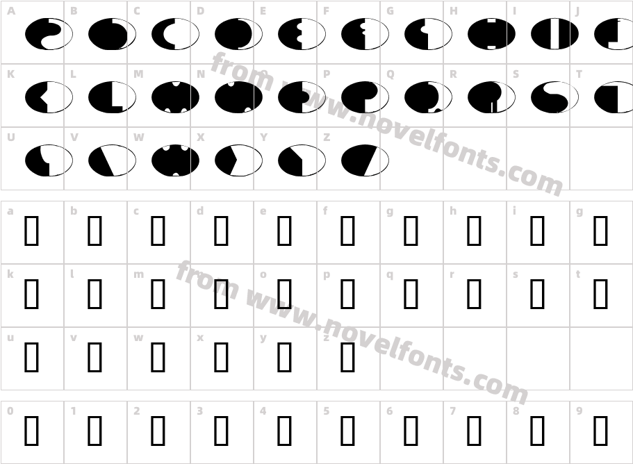 mydream tecknoCharacter Map