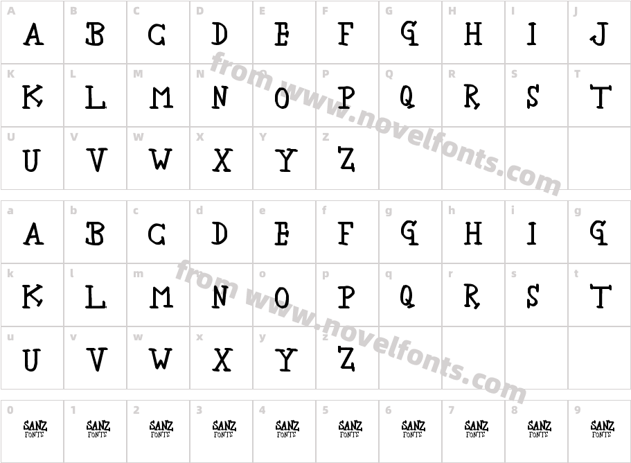 newbie serifCharacter Map