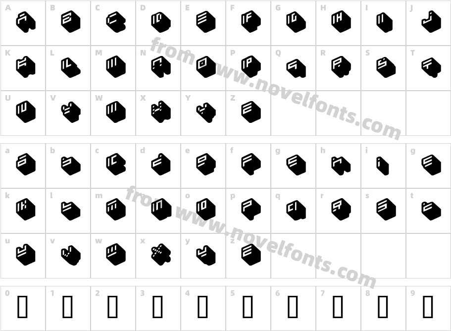 nippon blocksCharacter Map