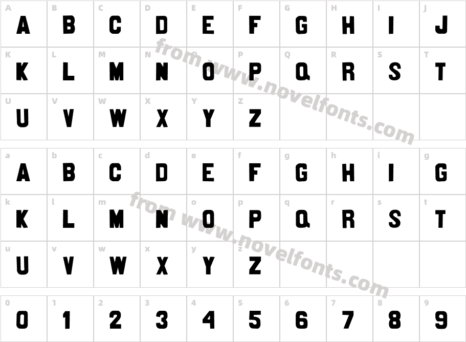 nittenaattifireCharacter Map