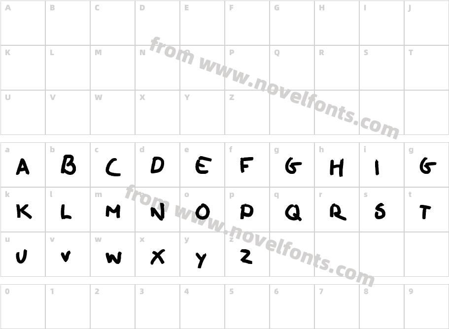 oilhandCharacter Map