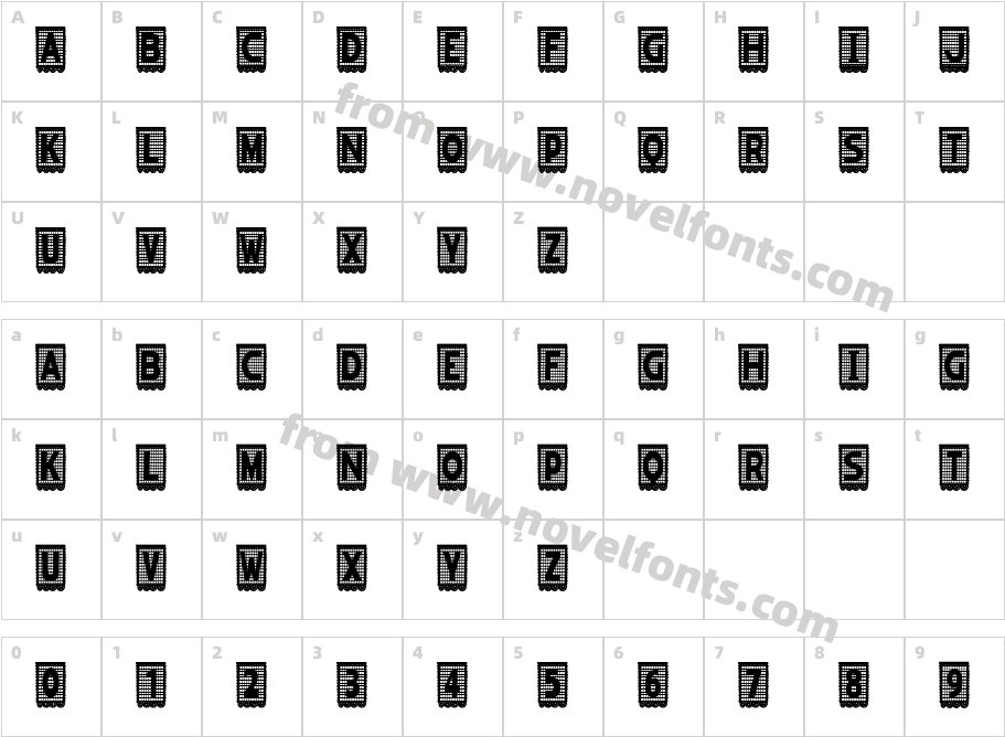 papel picado RegularCharacter Map