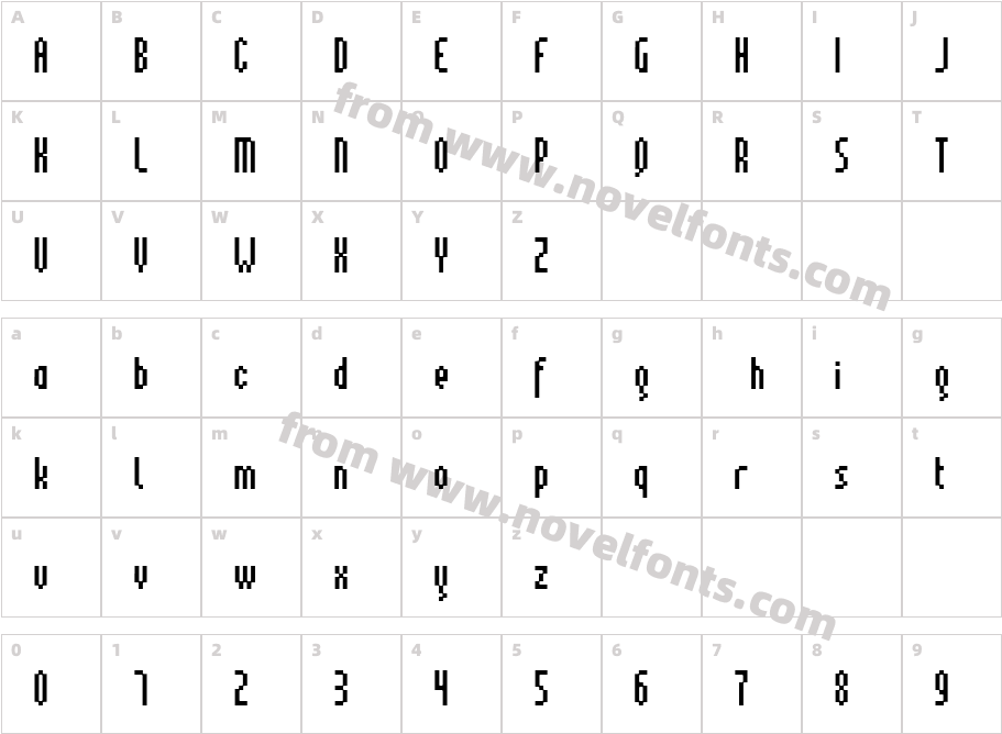 pinx BoldCharacter Map