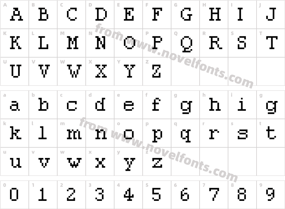 pixoldeCharacter Map