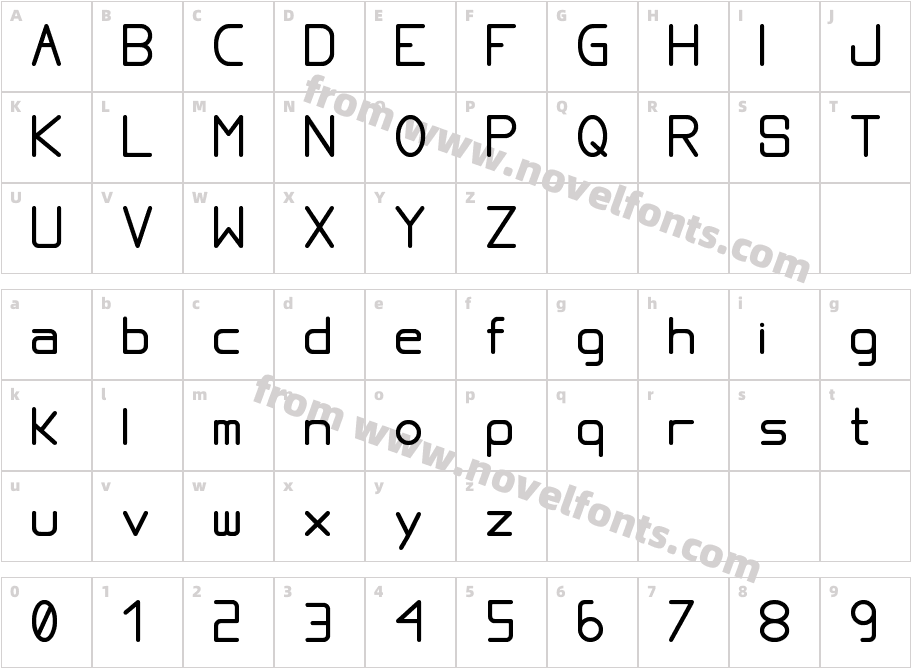 proportional tfbCharacter Map