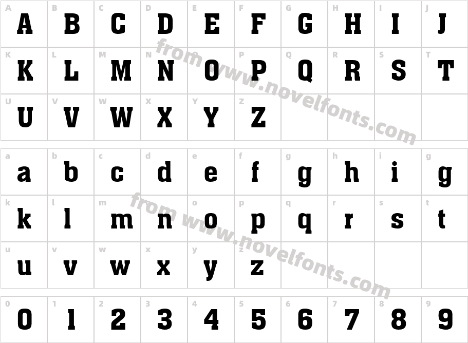 001-CAI978Character Map