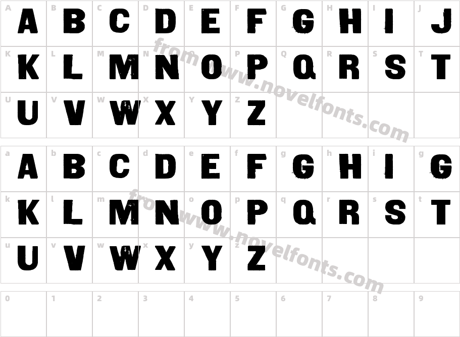 qxi BoldCharacter Map